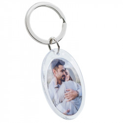 Personalised Picture Oval Keychain