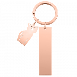 Personalised Engraved Keyring for Cat Lovers