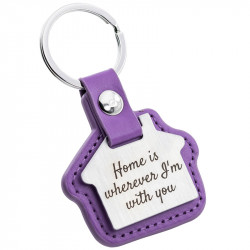 Engraved House Keychain