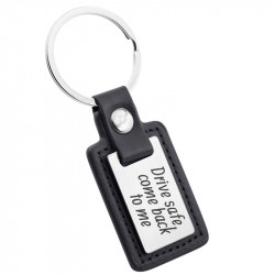 Engraved Rectangle Keychain