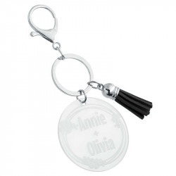 Engraved Circle with Tassel