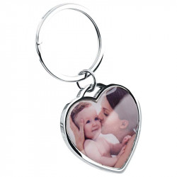 Luxury Heart Keychain with picture