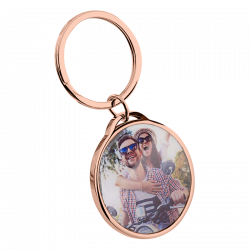 Luxury Circle Keychain with picture