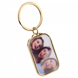 Luxury Rectangle Keychain with picture