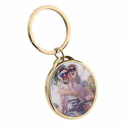 Luxury Circle Keychain with picture