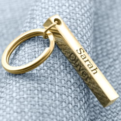 3D engraved rectangle keychain