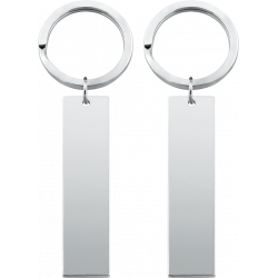 2 engraved rectangle keychains
