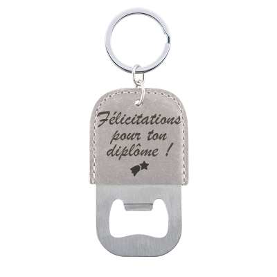 Porte-clés Décapsuleur Personnalisé en Cuir...