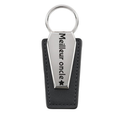 Porte-clés Personnalisé en Cuir avec Plaque...