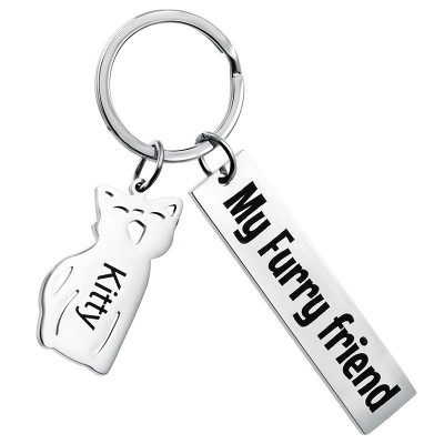 Personalized Engraved Rectangle Keyring with...