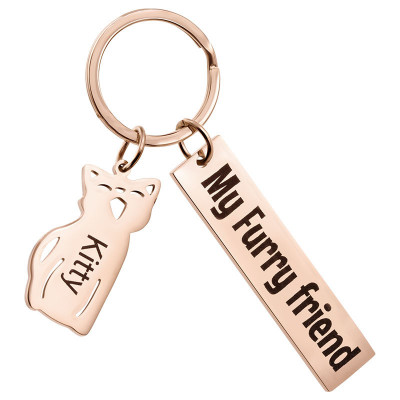 Personalized Engraved Rectangle Keyring with...