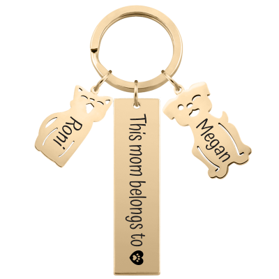 Personalized Engraved Rectangle Keyring with...
