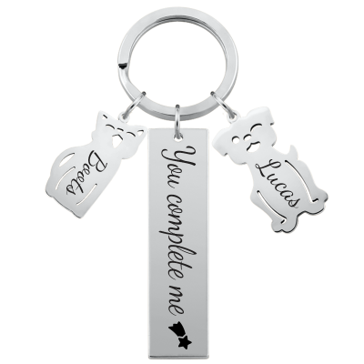 Personalized Engraved Rectangle Keyring with...