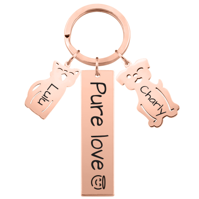 Personalized Engraved Rectangle Keyring with...