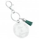 Personalized Acrylic Keyring with Tassel - Elegant Design