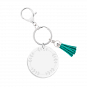 Personalized Acrylic Keyring with Tassel - Elegant Design