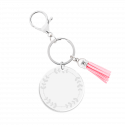 Personalized Acrylic Keyring with Tassel - Elegant Design