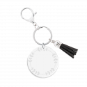 Personalized Acrylic Keyring with Tassel - Elegant Design
