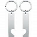 Personalized Couple Heart Engraved Keyrings
