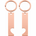 Personalized Couple Heart Engraved Keyrings