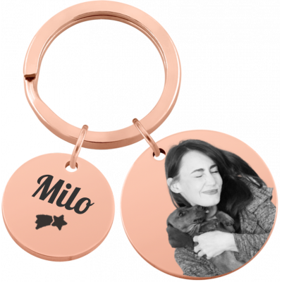 Personalized 2 Circles with Dog or Cat Photo...