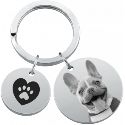Personalized 2 Circles with Dog or Cat Photo...