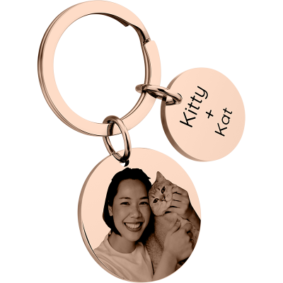 Personalized 2 Circles with Dog or Cat Photo...