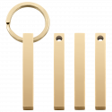 Porte-clés 3D Barre Rectangulaire Gravé