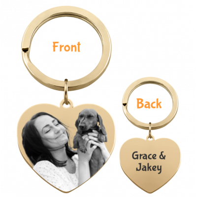Personalized Heart Dog or Cat Photo and Text...