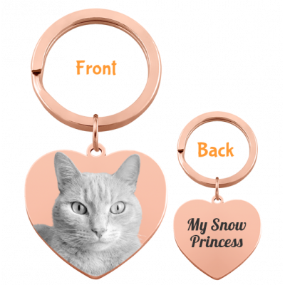 Personalized Heart Dog or Cat Photo and Text...