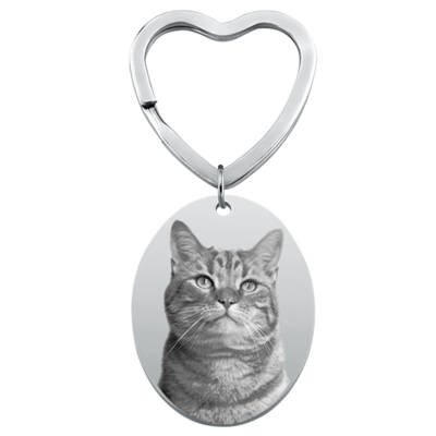 Personalized Oval Dog or Cat Photo Engraved...