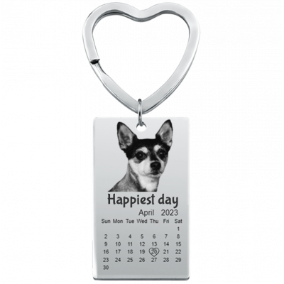 Engraved Dog or Cat Photo, Text, and Calendar...