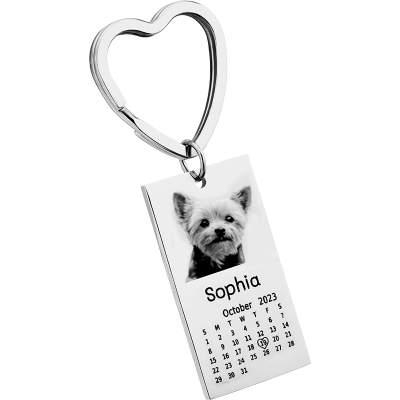 Engraved Dog or Cat Photo, Text, and Calendar...