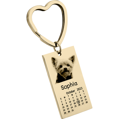 Engraved Dog or Cat Photo, Text, and Calendar...