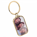 Personalized Luxury Rectangle Keyring with Dog or Cat Photo