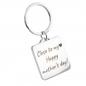 Personalized Luxury Square Keyring with Dog or Cat Photo