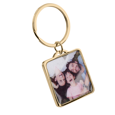 Personalized Luxury Square Keyring with Dog or...