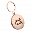 Personalized Luxury Circle Photo Locket Keyring