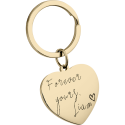 Personalized Handwriting to Engraving Heart Keyring