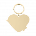 Personalized Engraved Heart Keyring with Sparkles