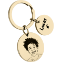Picture-to-Drawing Circle Keyring