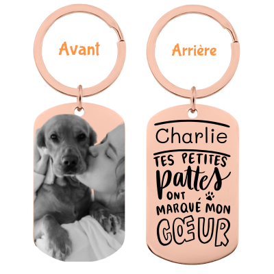 Porte-clés Commémoratif Gravé Personnalisé avec...