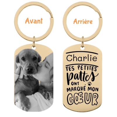 Porte-clés Commémoratif Gravé Personnalisé avec...
