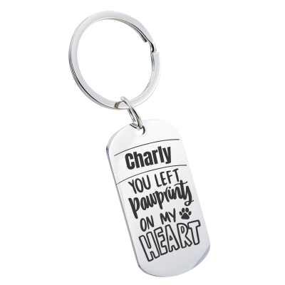 Personalized Pet Memorial Photo Engraved Keyring