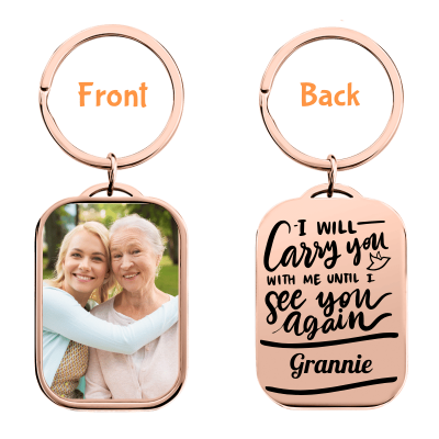 Personalized Memorial Luxury Heart Keyring with... Personalized Memorial Luxury Heart Keyring with...