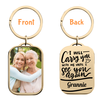 Personalized Memorial Luxury Heart Keyring with... Personalized Memorial Luxury Heart Keyring with...