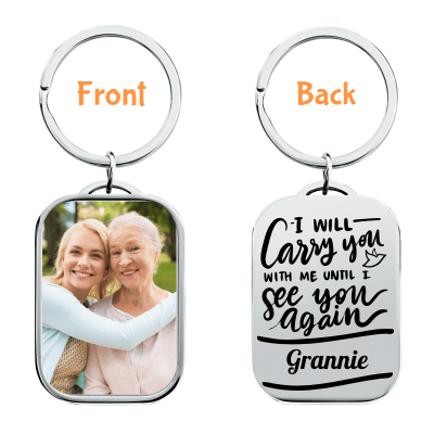 Personalized Memorial Luxury Heart Keyring with... Personalized Memorial Luxury Heart Keyring with...