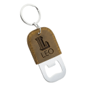 Personalized Leather Bottle Opener Keyring with Engraved Name, Gift for Him