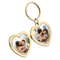Personalized Couple's Locket Keyring with Photos plus 'In Love Since' Engraving
