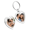 Personalized Couple's Locket Keyring with Photos plus 'In Love Since' Engraving